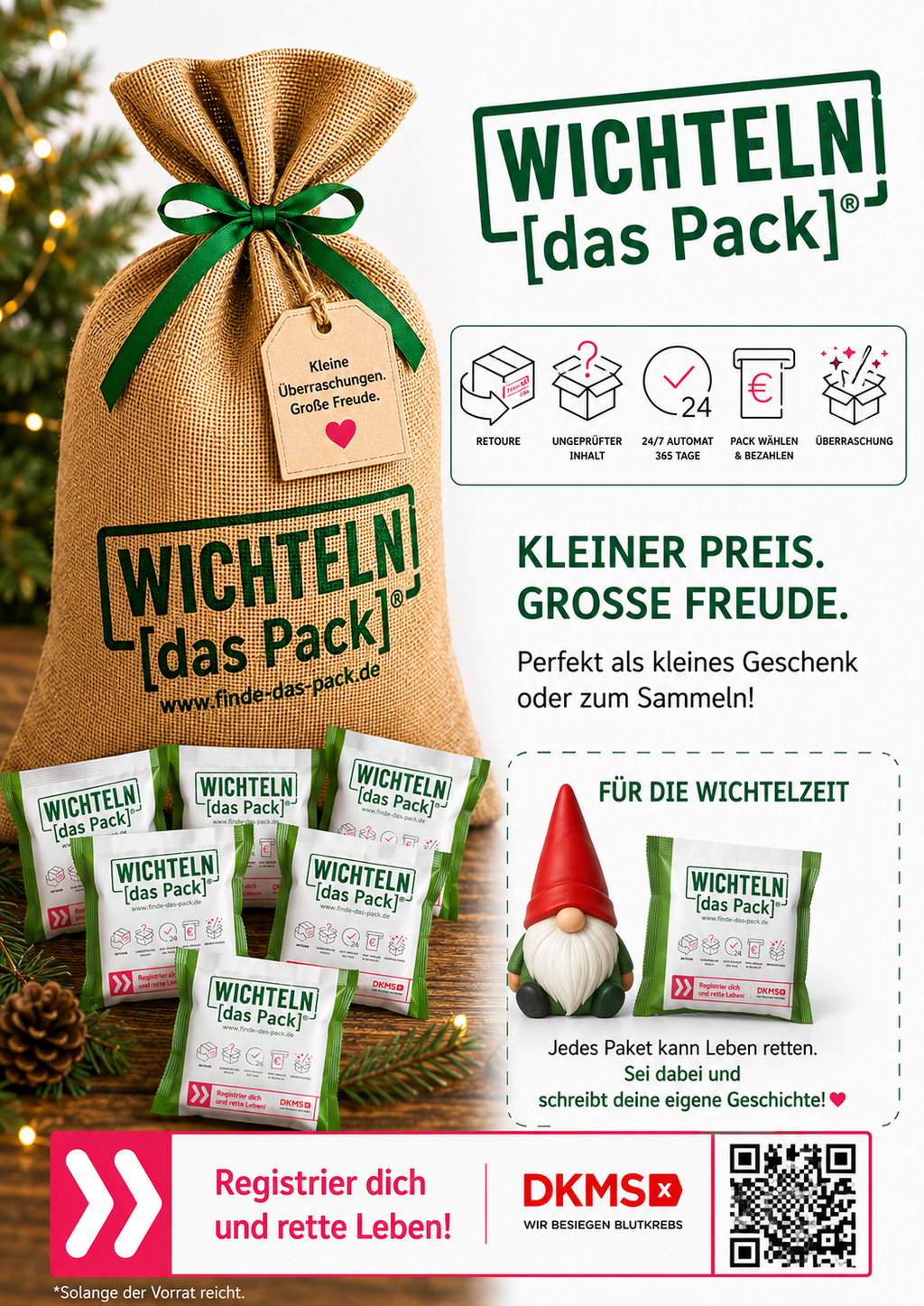 Das Pack Wichtelpaket für Firmen – 10 Euro Mystery-Paket für Büro-Wichteln und Weihnachtsfeiern